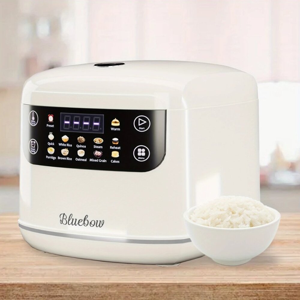 Bluebow 67.63oz Mini Digital Rice Cooker - 10-in-1 Portable Multi-Function.